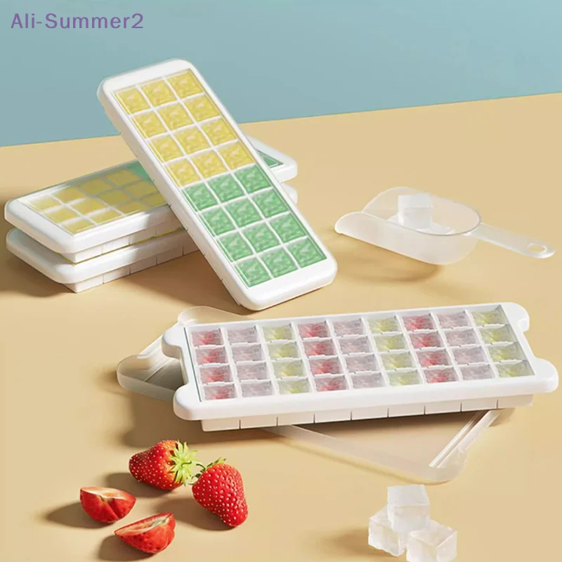 Enhanced Ice Cube Tray with Lid - Easy-Release Silicone Mold