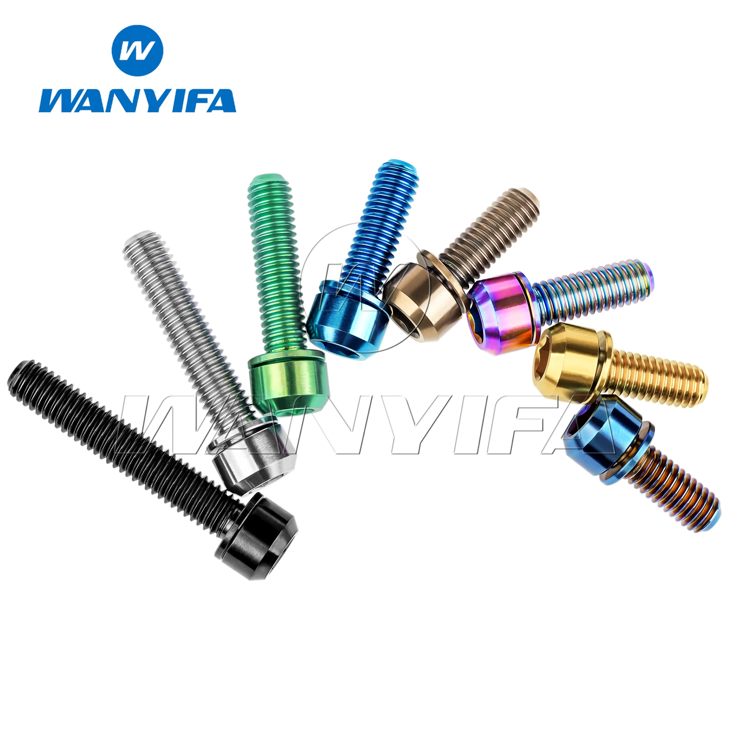 Titanium Bolts M6x16/18/20/25/30/35mm Allen Hex Screws with Washer For Bicycle Disc Brake Upgrade V brake Hub Fixed