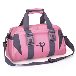 Versatile Large - Capacity Travel and Sports Shoulder Bag (Pink)
