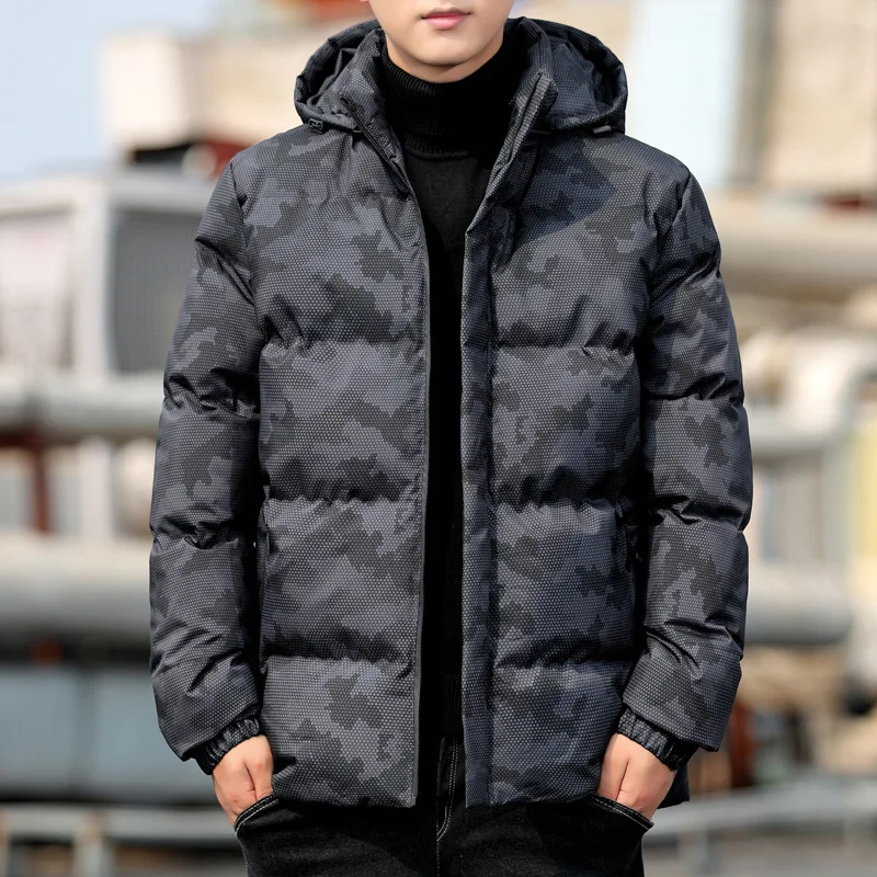 

Winter Men's Jackets Fashion Men Cotton Warm Parkas Down Hoodies Coats Casual Outdwear Thermal Jackets Mens Clothing