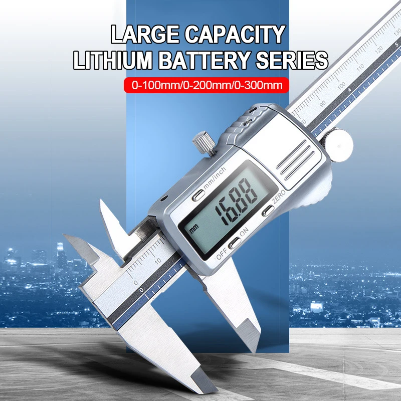 

Electronic Digital Vernier Caliper High-Precision Stainless Steel Caliper 0-150mm/0-200mm/0-300mm Digital Ruler Measuring Tool