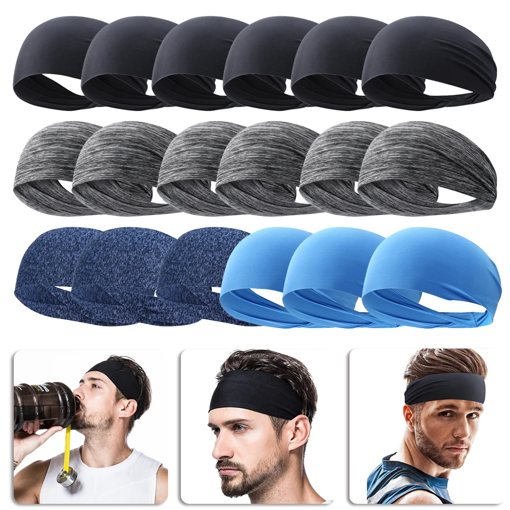 

1-6pcs Headbands for Women Men Super Elastic Soft Sports Sweatband Breathable Absorbent Headband Sweat Hair Head Band for Fitnes