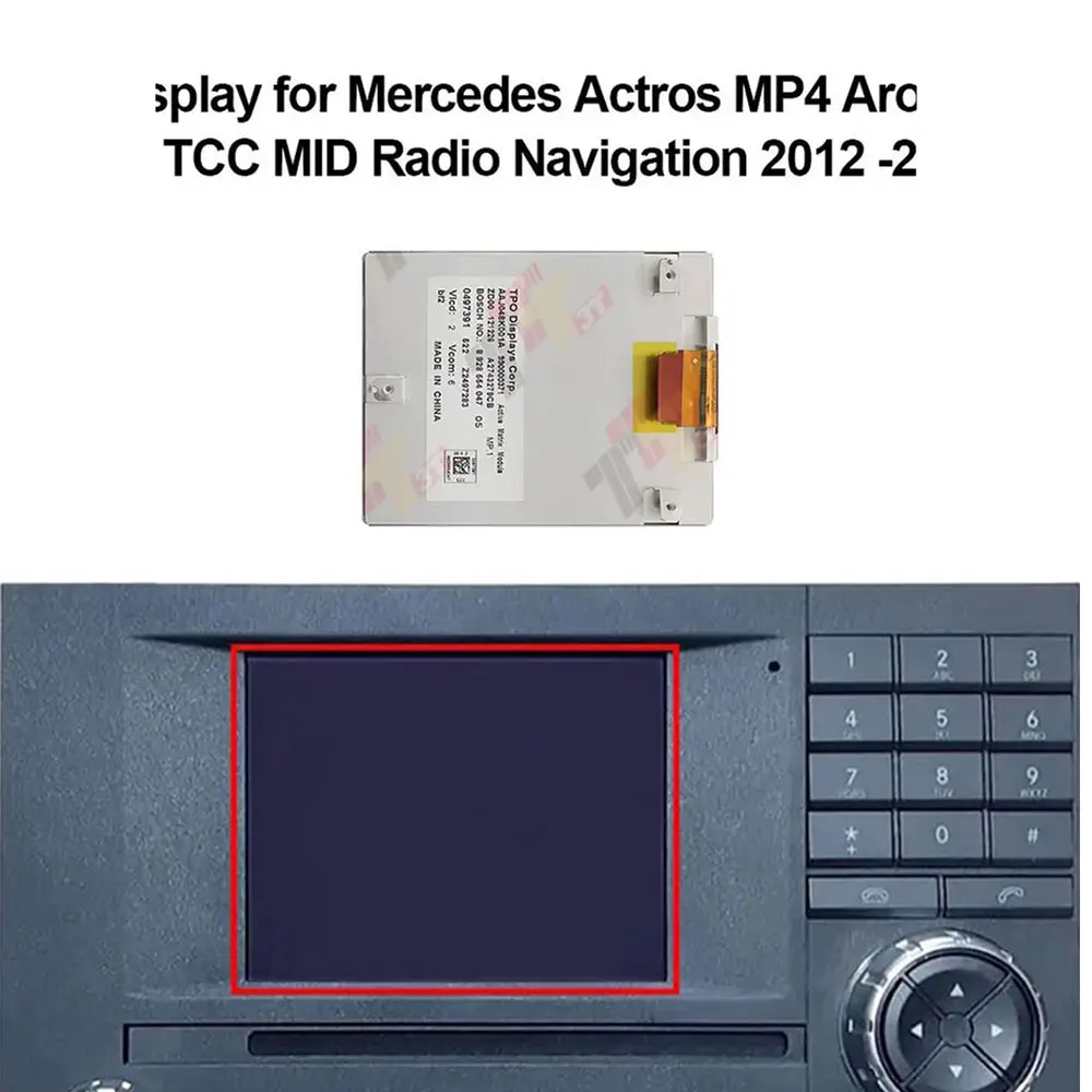 메르세데스 악트로스 MP4 아록스 MB TCC MID 라디오 내비게이션용 계기판 LCD 디스플레이