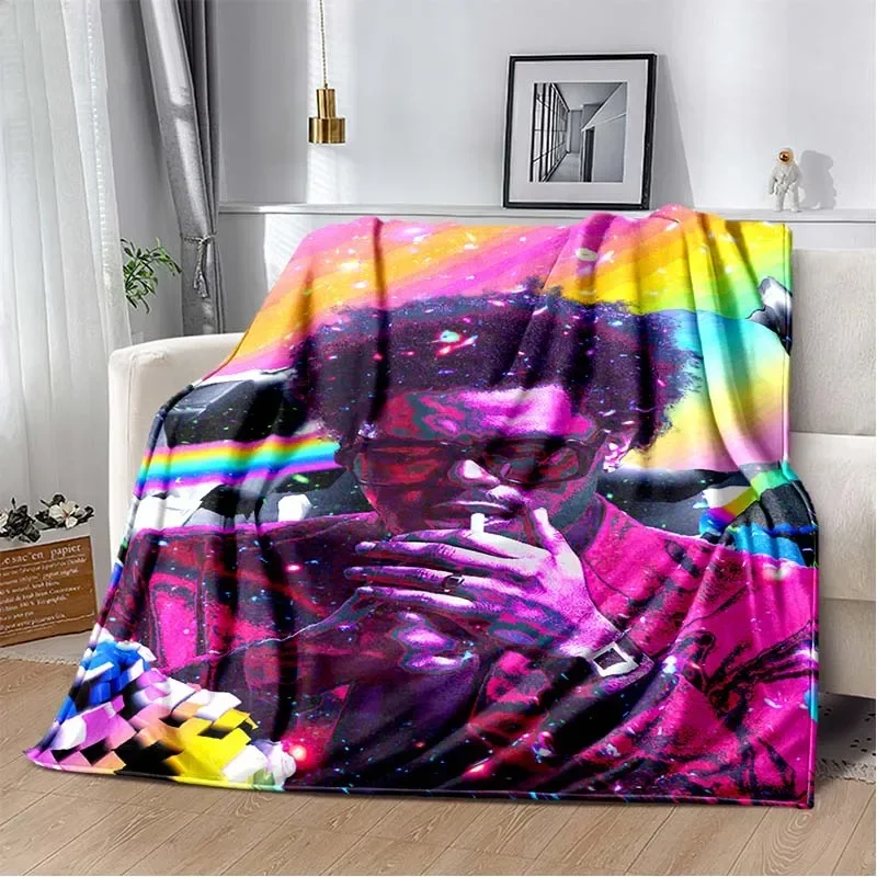 The Weeknd Plush Flannel Blanket Manta for The Singer The Weeknd Soft Throw Blanket for Sofa Cover Bedspread Office 6