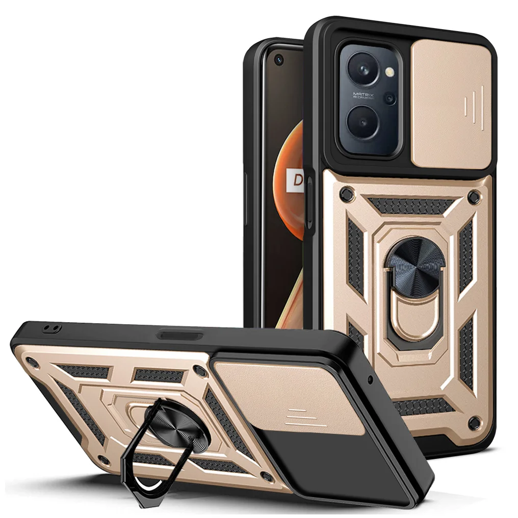 OPPO A96 케이스 OPPO A76 커버 OPPO A36 A76 A96 4G 마그네틱 링 홀더 아머 폰 케이스 슬라이드 카메라 보호 백 커버