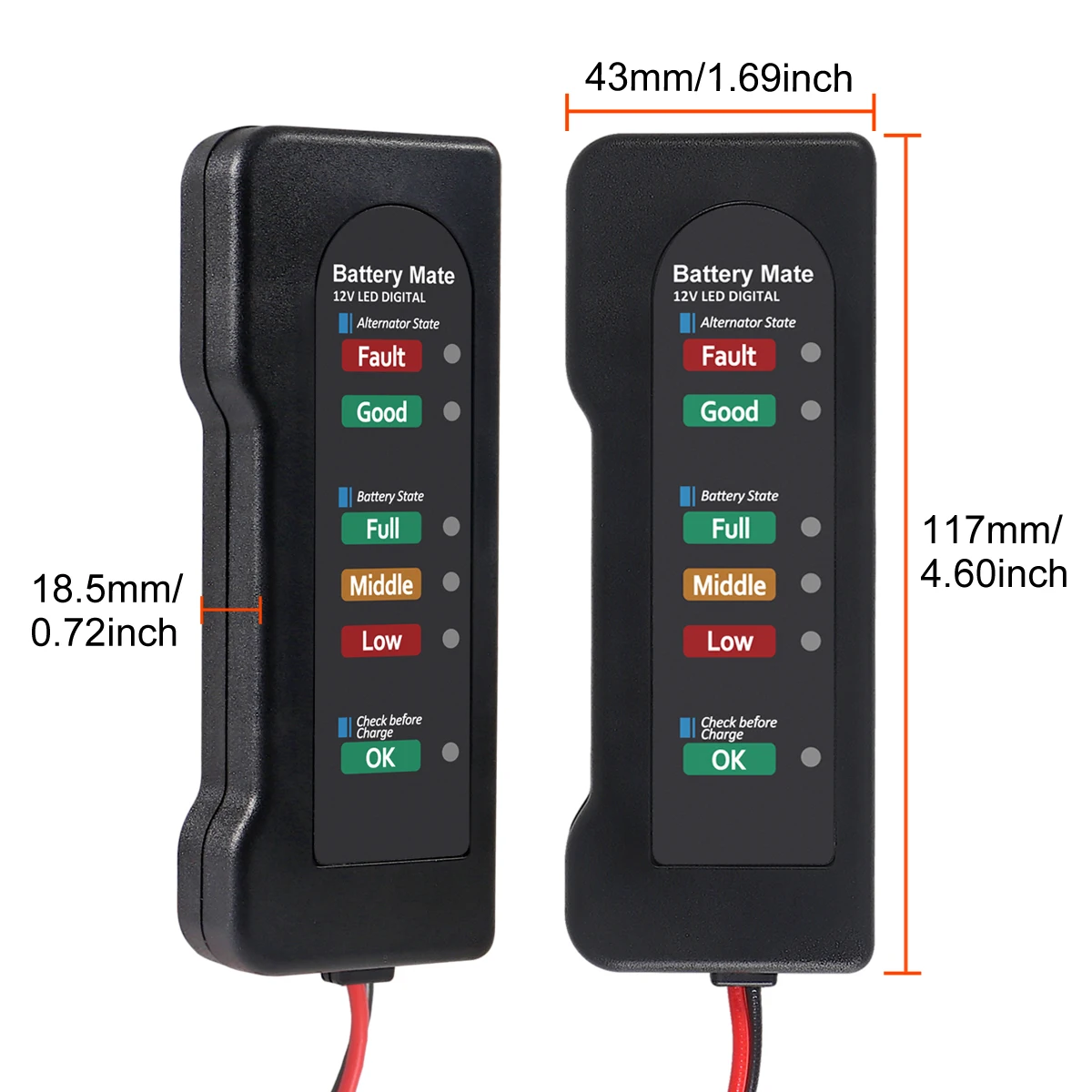 12V car battery tester, Alternator Tester Automotive,Battery Checker, Analyzer to Check alternator & Battery Charging System 3