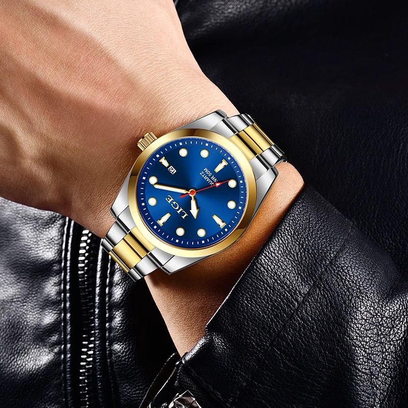 Man Watch LIGE Fashion Luxury Stainless Steel Strap Quatrz Watches Men Business Waterproof Luminous Clock Date Casual Wristwatch