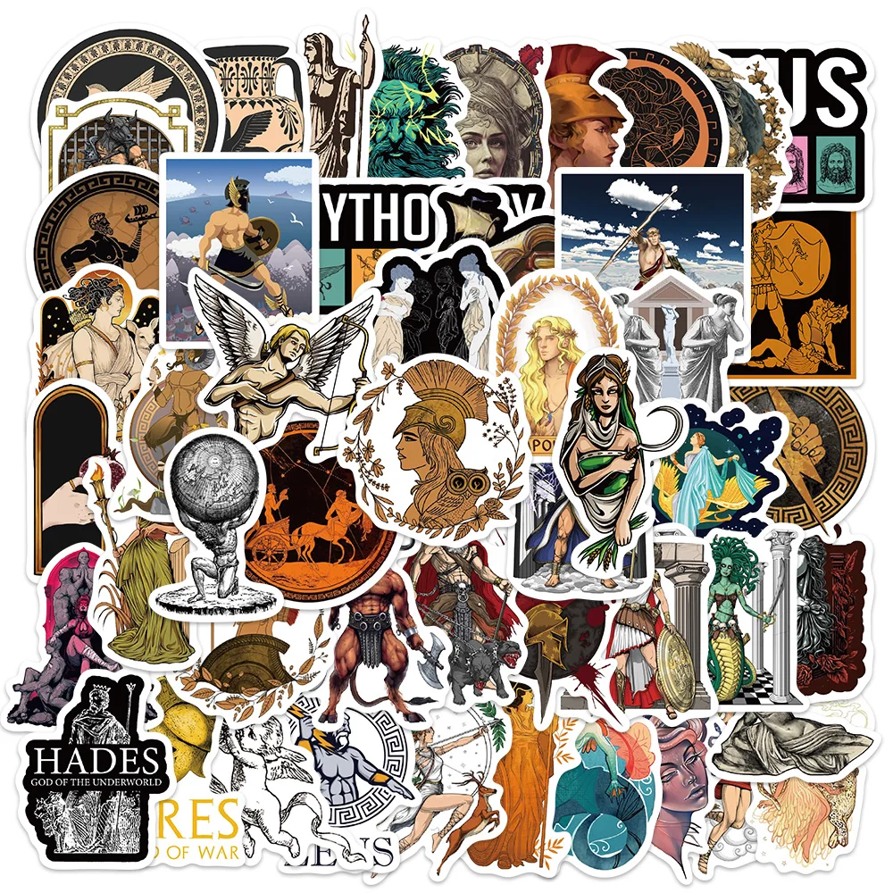 10/50Pcs Greek Mythology Aesthetics Stickers Vinyl Waterproof Stickers for  Water Bottle Laptop Phone Skateboard Kids Toy Gifts - AliExpress