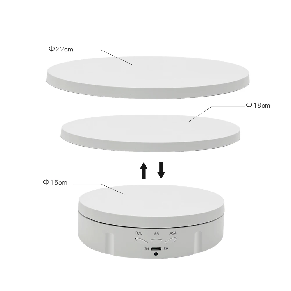 Turntable Elétrico com Controle Remoto 360 Graus Rotating Display Fotografia Turntable em 1 - Image 2