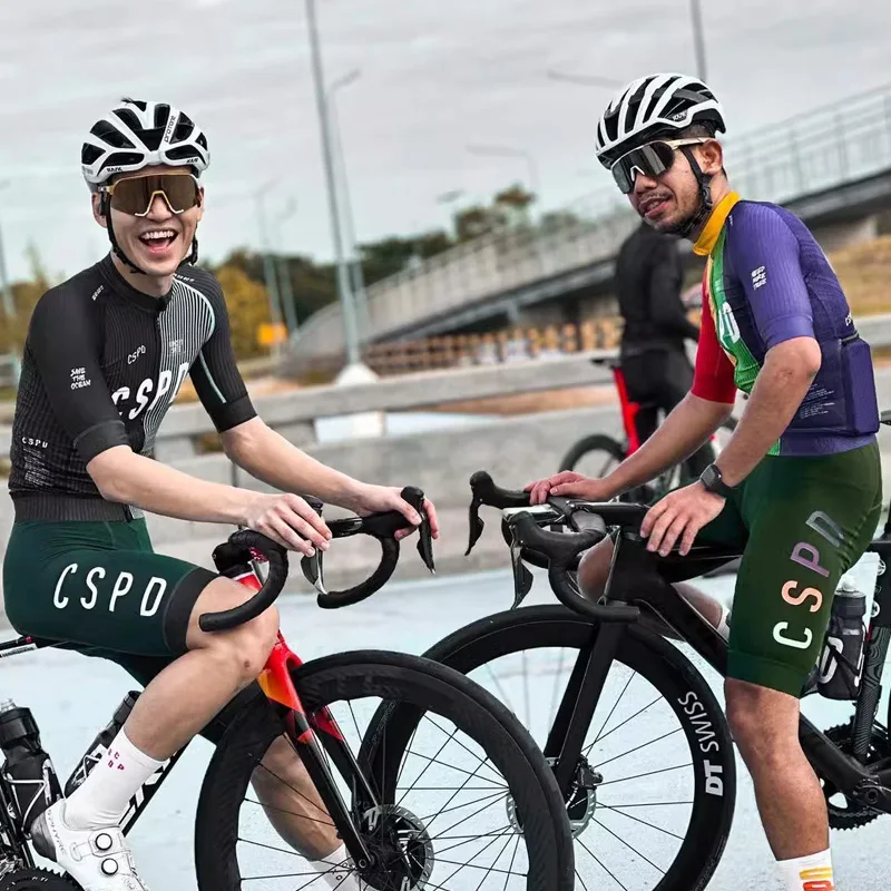 【新品】CSPD サイクリングジャージ S CSPD-男性用軽量通気性サイクリングシャツ、ミルクシルク自転車