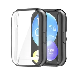 Shiny Slim TPU Smartwatch Protective Case Cover for Fit1 Fit Se New (Black)