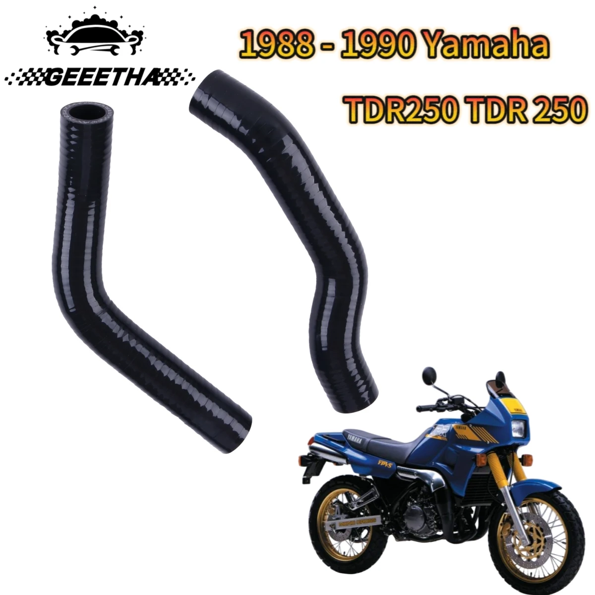 Per Yamaha Tdr250 Tdr 250 1988-1990 Kit Tubo Tubo Tubo Refrigerante Radiatore In Silicone