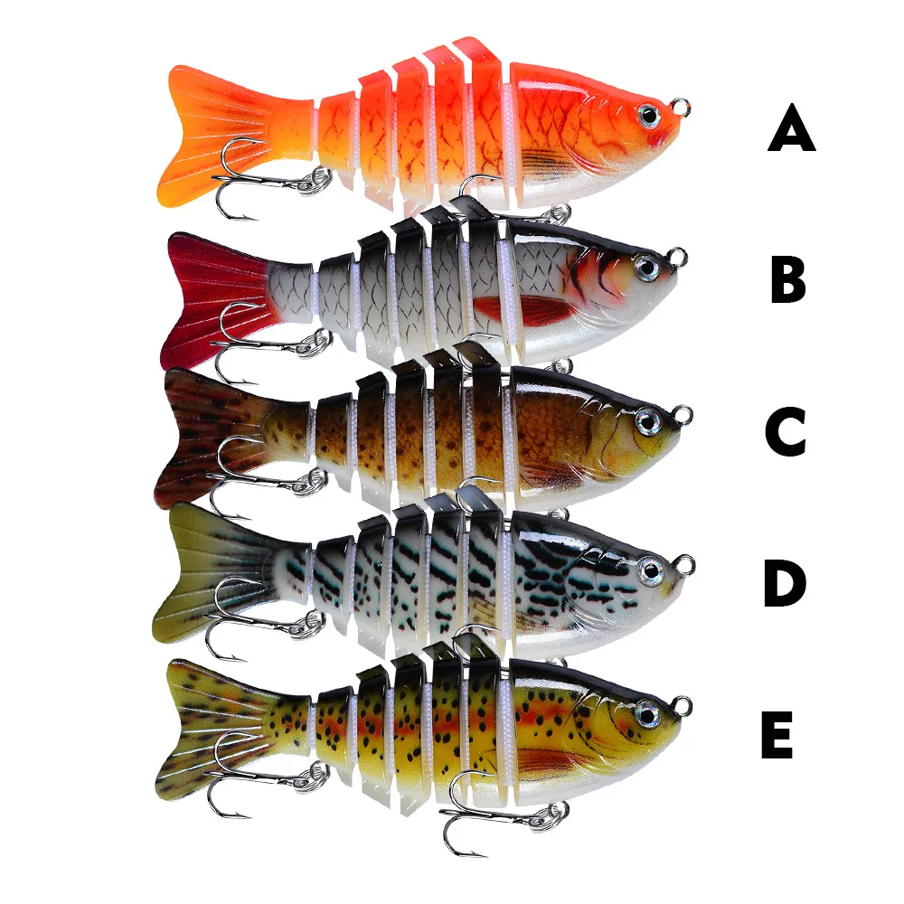 1PC Sinking Wobblers Fishing Lures 15.5g/10cm 7 Multi Jointed