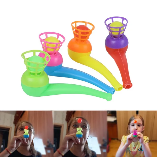 5-30PCS Suspended Blow Pipe Blow Ball Rod Game Children Balance Training Floating Blowing Ball Magic Dangling Family Kids Toy 4
