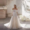 2025 Sexy Wedding Dresses Elegant A-Line Bridal For Guest Lace Sleeveless Latest launched Without Gloves Women Robes Customized 1