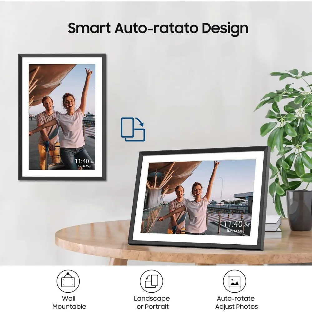 Digital Picture Frame Powered by Nixplay, Share Photos/Videos via Nixplay App, WiFi Digital Photo Frame with 32GB 6