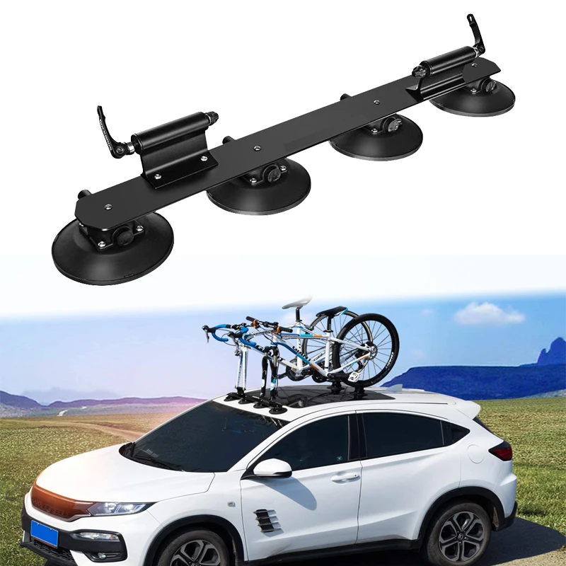 Suction Cup Bike Rack For Car Roof Top Sucker Bike Rack Quick Release Aluminium Alloy Bike