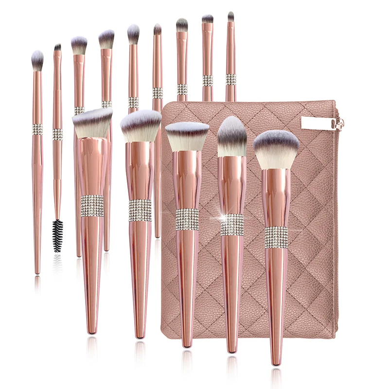 

Karsyngirl 10/12/14pcs Pink Face Makeup Brushes Set Foundation Concealer Eyeshadow Blush Powder Cosmetic Brush Make Up Tool