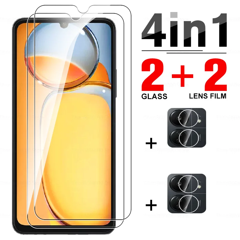 

4 в 1 закаленное стекло для Xiaomi Redmi 13C защита для экрана Xaomi Redmi 13C Redmy 13 C C13 Redmi13C пленка для объектива камеры 6,74 дюйма