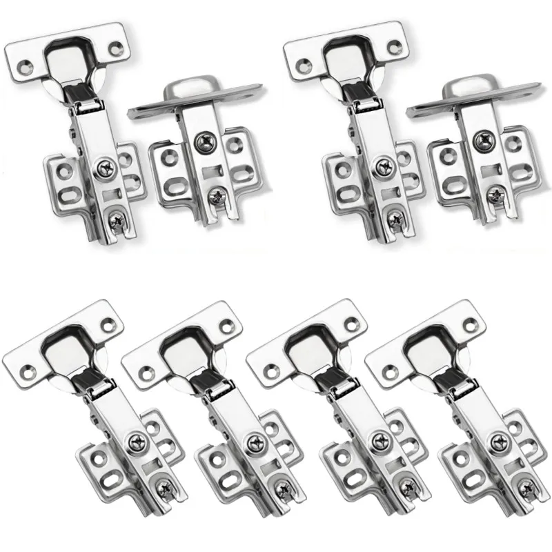 4/2/1Pc Stainless Steel Cabinet Door Hinges Hydraulic Damper Soft Close Quiet Wardrobe Door Concealed Hinges Hardware stainless steel door hinges furniture hinge cabinet door hinges cabinet hinges