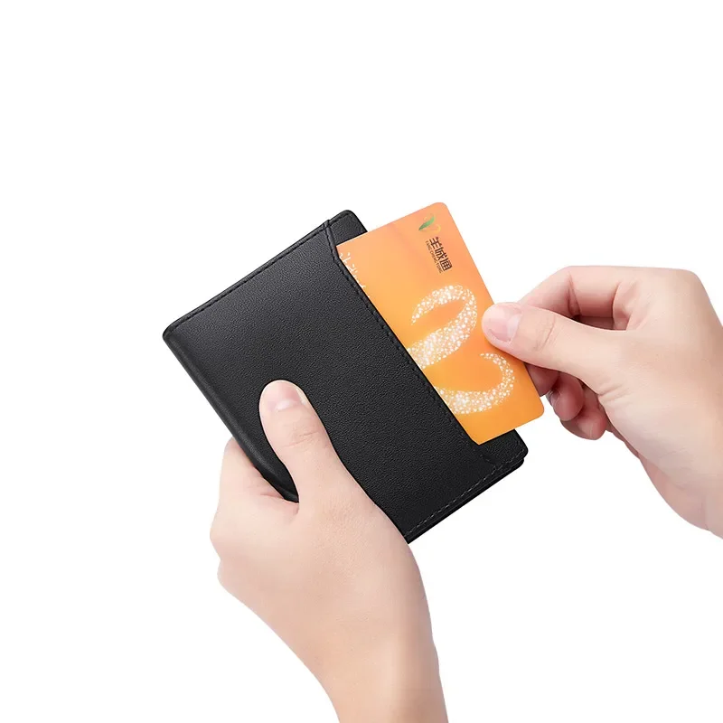 RFID Men's Card Holder Real Cowhide Document Bag Degaussing Mini wallet card holder,credit card holder,card holder,card wallet,document card wallet,wallet card bag