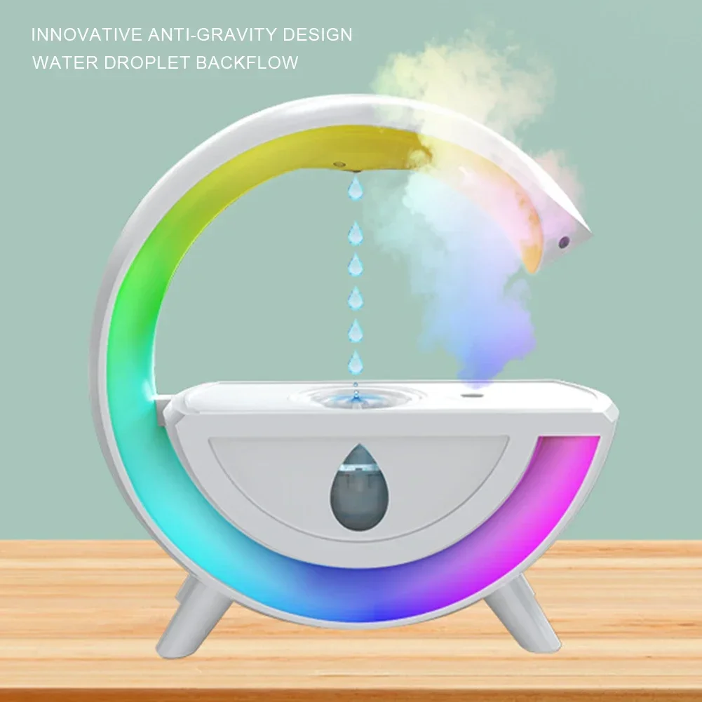 

Holiday Gift Water Droplet Air Humidifier with Machine, USB Charging - Ideal RGB Night Light- Creative Aromatherapy