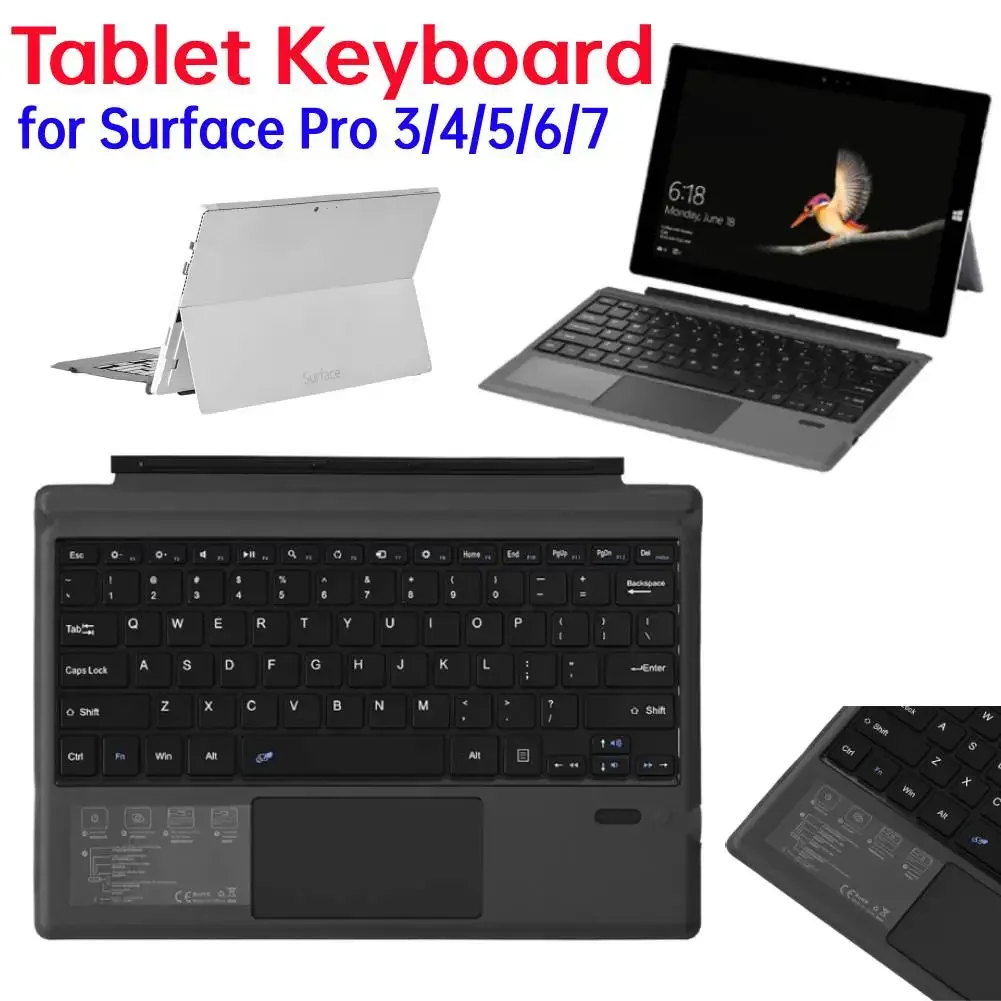 Bluetooth Wireless Tablet Keyboard Mouse for Surface Pro 3/4/5/6/7 Windows Tablet Universal Keyboard for Office Desktop Tool