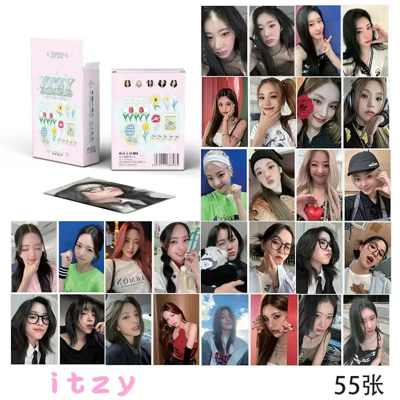 Album cards 50Pcs/Set Idol Group Laser Photocard ZB1 GIDLE ITZY NMIXX New Album Postcard Lomo Cards HD Photo Prints Pictures Fans Gifts
