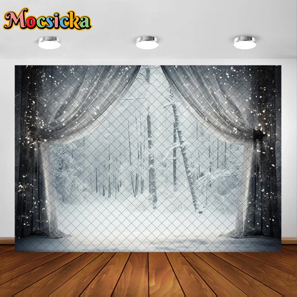 Christmas Tree Wreath Photography Backdrop Decoration