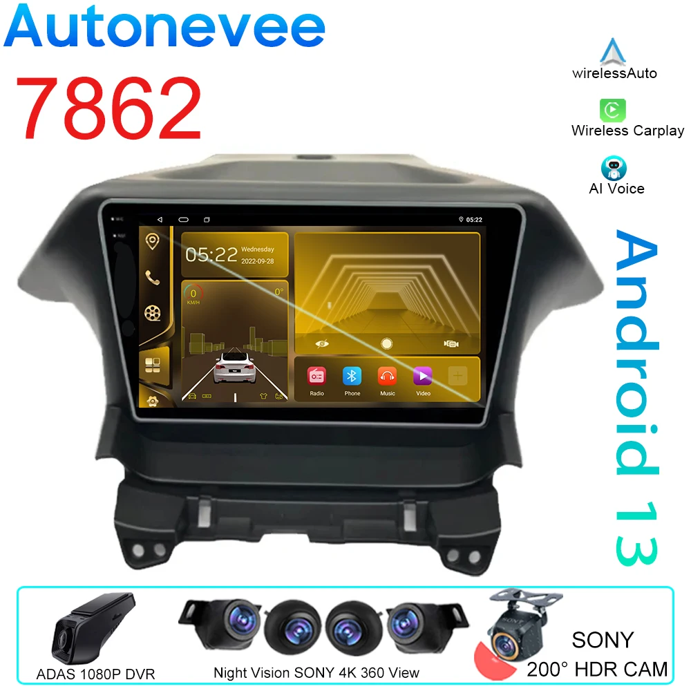 

7862 WIFI для Honda Odyssey 2009 - 2014 видеоплеер Android авто радио GPS навигация Мультимедиа Стерео Carplay No 2din DVD