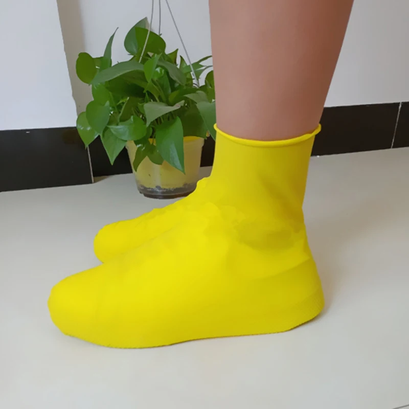 Silicone Reusable Shoe Cover Boots Waterproof Shoe Cover Material Unisex Shoes Protectors Rain Boots for Indoor Outdoor Rainy shoe covers