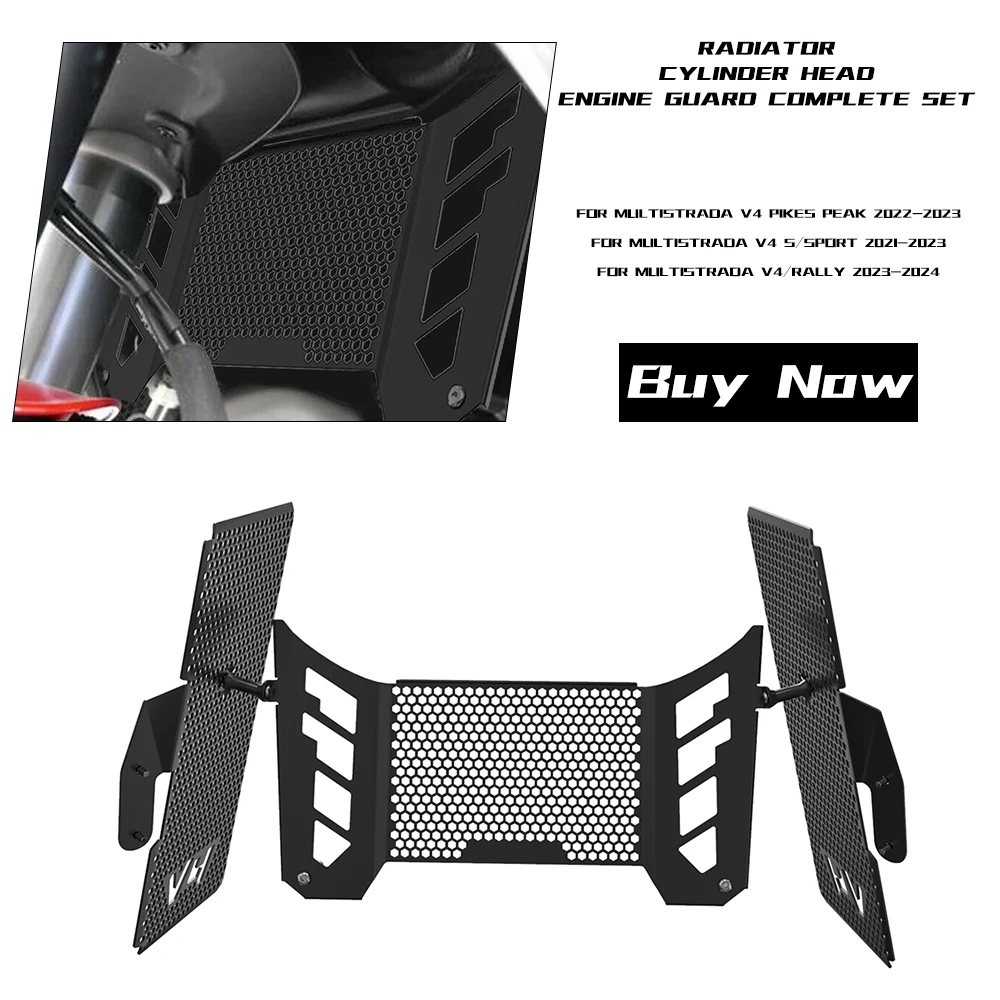 

Radiator Oil Cooler Guard For Ducati Multistrada V4 S Sport Pikes Peak Rally 2021 2022 2023 Motorcycle Accessories Grill Cover