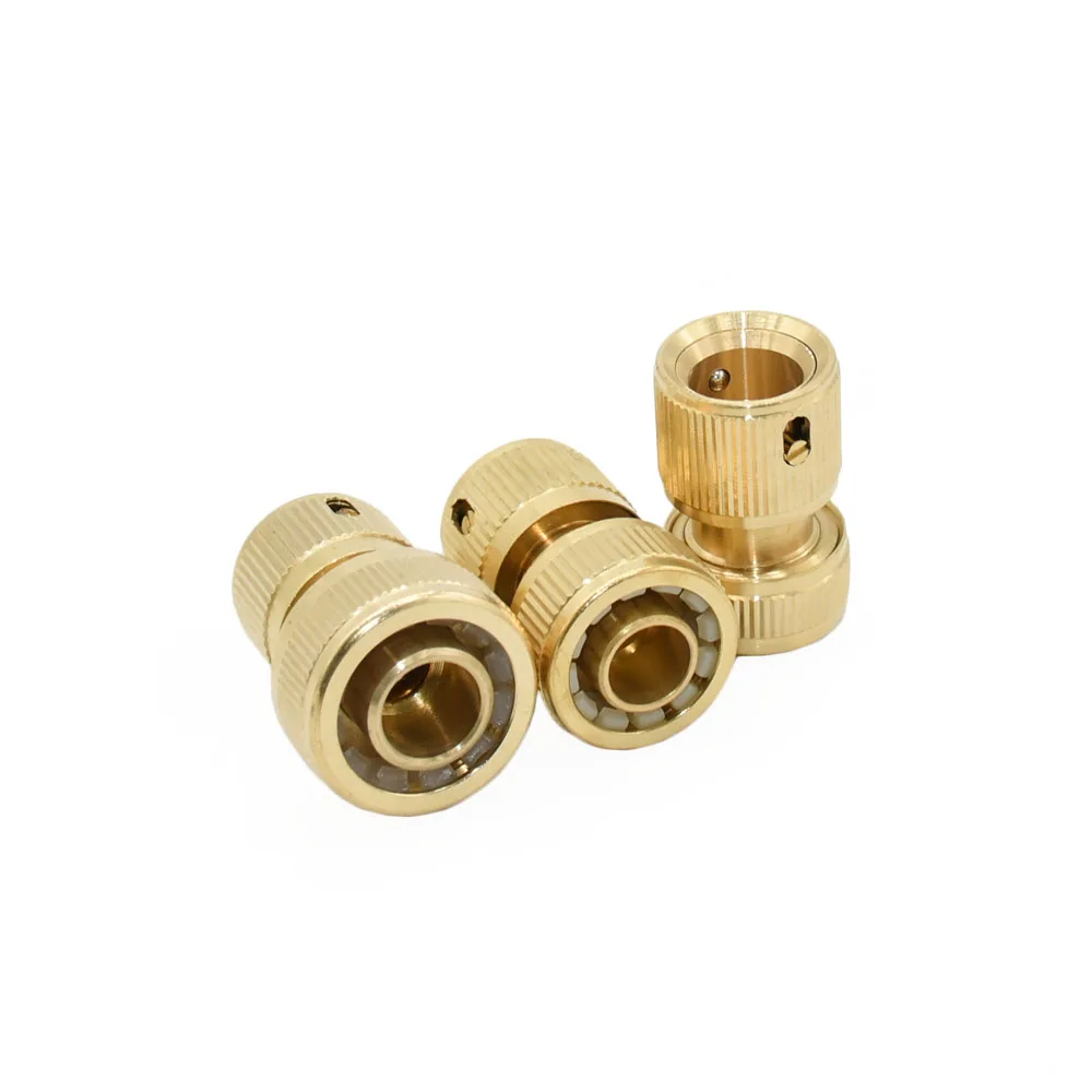 Garden Hose Adapter 1/2" 3/4" 5/8" 1" Brass Tap Quick Connecter 16mm 20mm Copper Hose Coupling Adapter Garden Watering Gun Water Stop Fittings