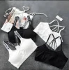 Sports underwear Women Yoga Fitness Seamless Crop Top Wide Letter Straps Comfortable Workout Activewear 1