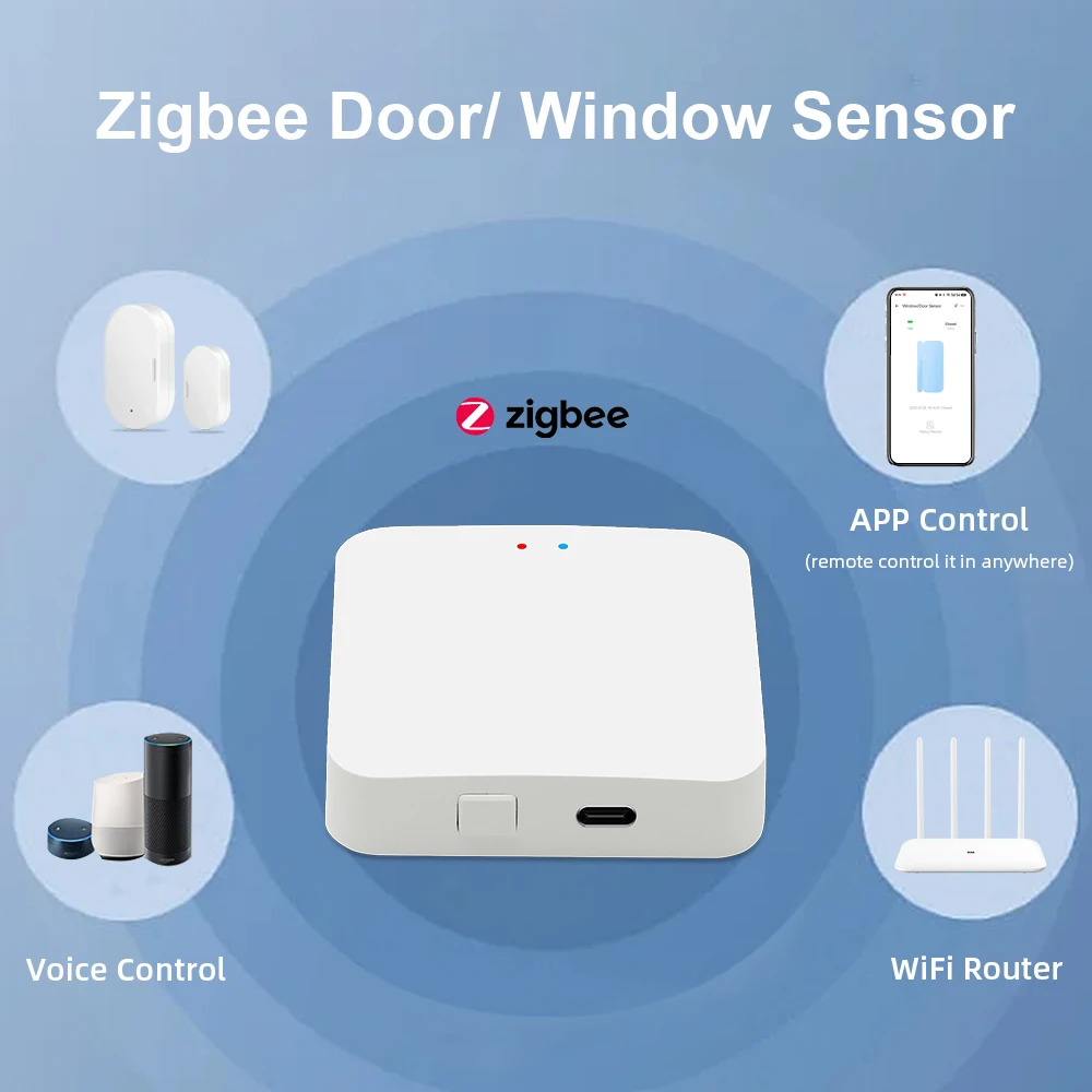 Ewelink Zigbee Door Sensor Wireless Magnetic Window Open Closed Alarm Detector W
