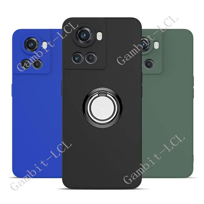 Durable Silicone Phone Case with Back Ring Holder
