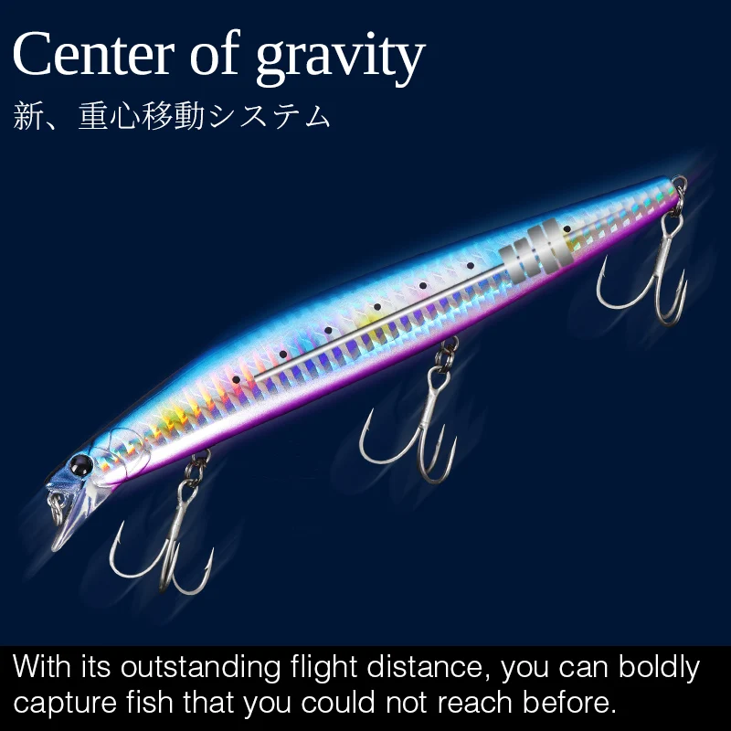 TSURINOYA 140S 싱킹 미노우 바다 낚시 미끼 STINIGER 140mm 26g 피스톤 무게 울트라 롱 캐스팅 Seabass Inshore Hard Baits