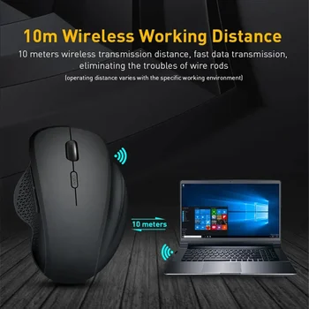 Wireless Mouse Ergonomic Computer Mouse PC Optical Mause with USB Receiver 6 buttons 2.4Ghz Wireless Mice 1600 DPI For Laptop 5