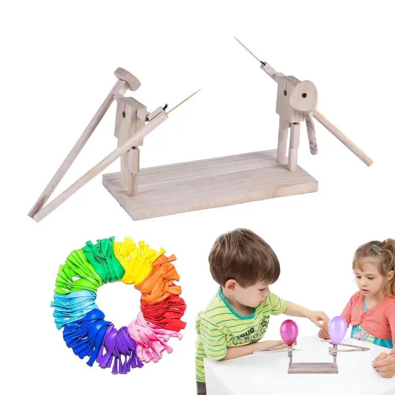 

Wood Balloon Game Challenging Board Game Wooden Bots Battle For Childrens Toys Games Birthday Gifts For Kids Toys And Games