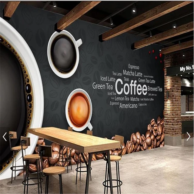 Special Design Coffee Shops Wall Mural