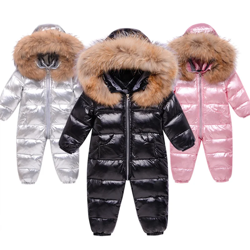 

winter jumpsuit overalls baby clothing clothes snowsuit duck costume down jacket girl coat kids Park infant boy snow suit wear