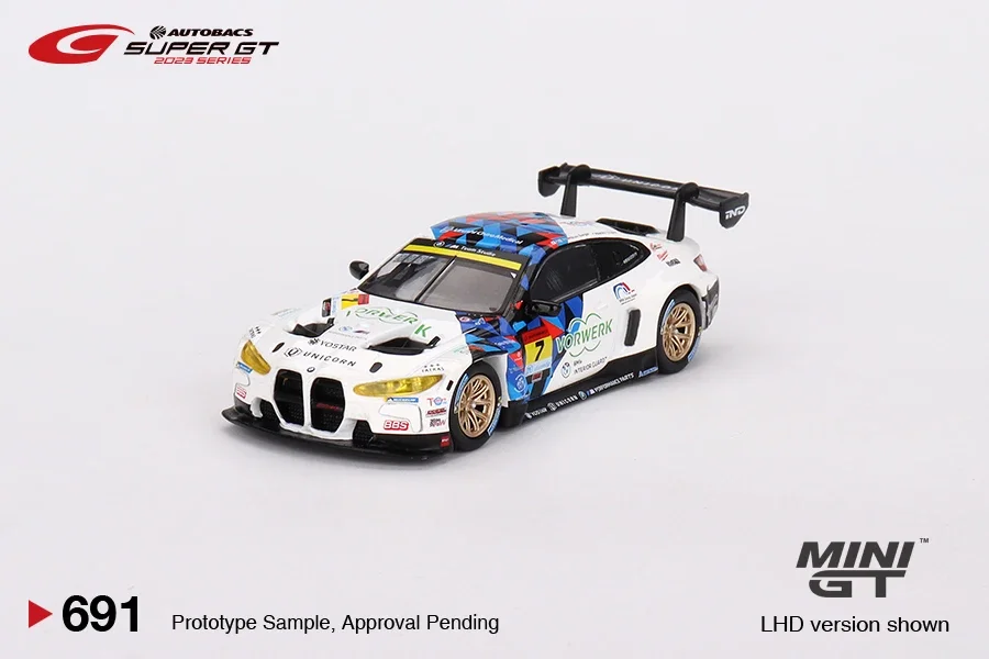 MINIGT 1/64  703  BMW M4 CSL Black Sapphire Model Car 691  BMW M4 GT3 #7 Diecast Automotive Model Toys Gift Decorations 2