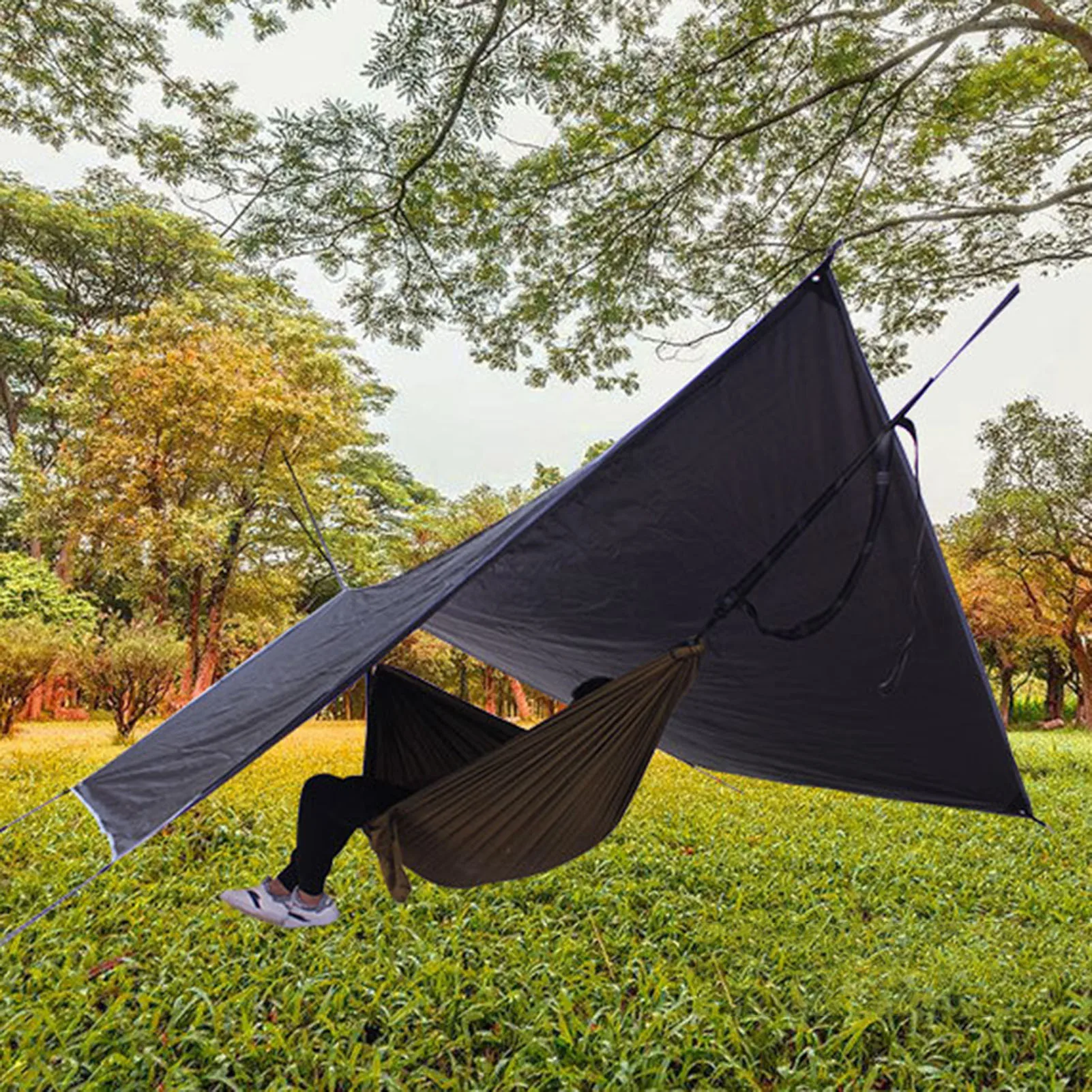 Tragbare Camping Hängematte Im Freien Leichte Hängematte Wasserdicht UV  Schutz Tarp Zelt Camping BBQ Zelt Plane Schatten