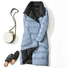

Women's double-breasted jacket Women's winter jacket with white parker hood 2021
