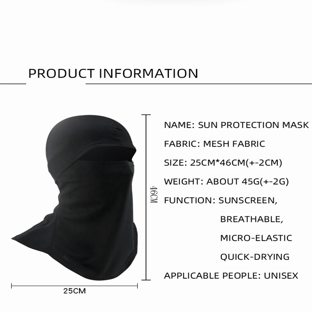 Balaclava De Verão, Máscara Facial Confortável, Leve E