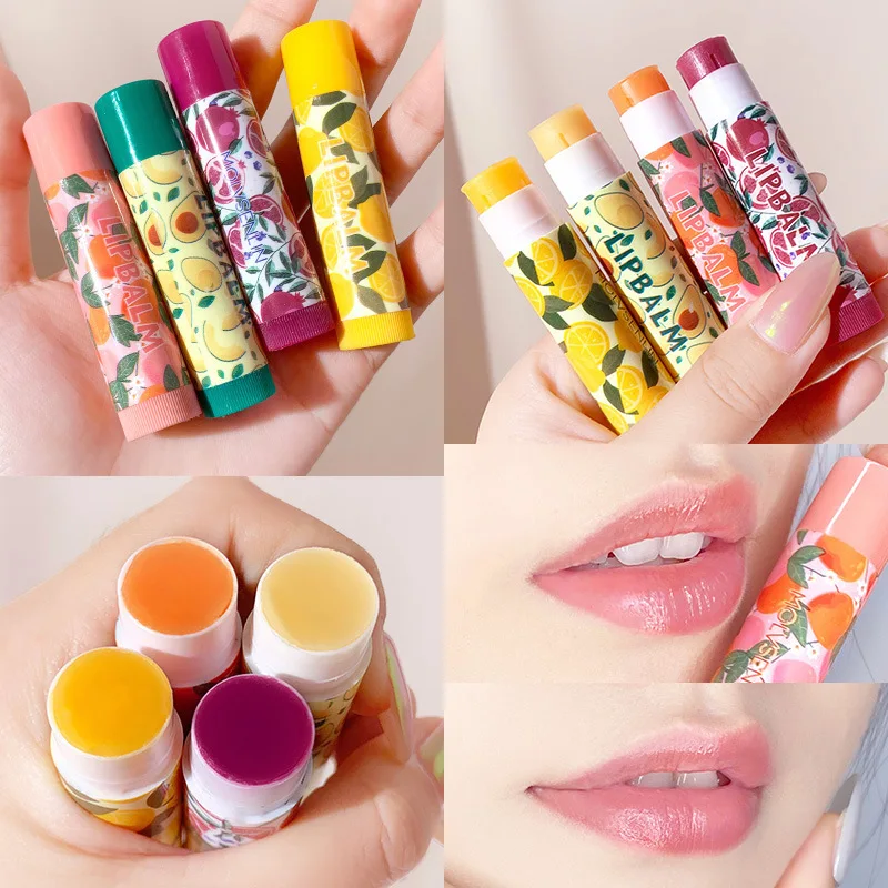 

12Pcs/Lot Fruit Moisturizing Lip Balm Clear Transparent Lip Primer Light Color Lipstick Hydration Lip Care Makeup Cosmetic