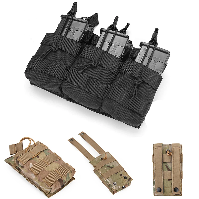 

Tactical AK AR M4 AR15 Rifle Pistol Magazine Pouch Hunting Shooting Airsoft Cs Army Single Double Triple Mag Carrier MOLLE Pouch