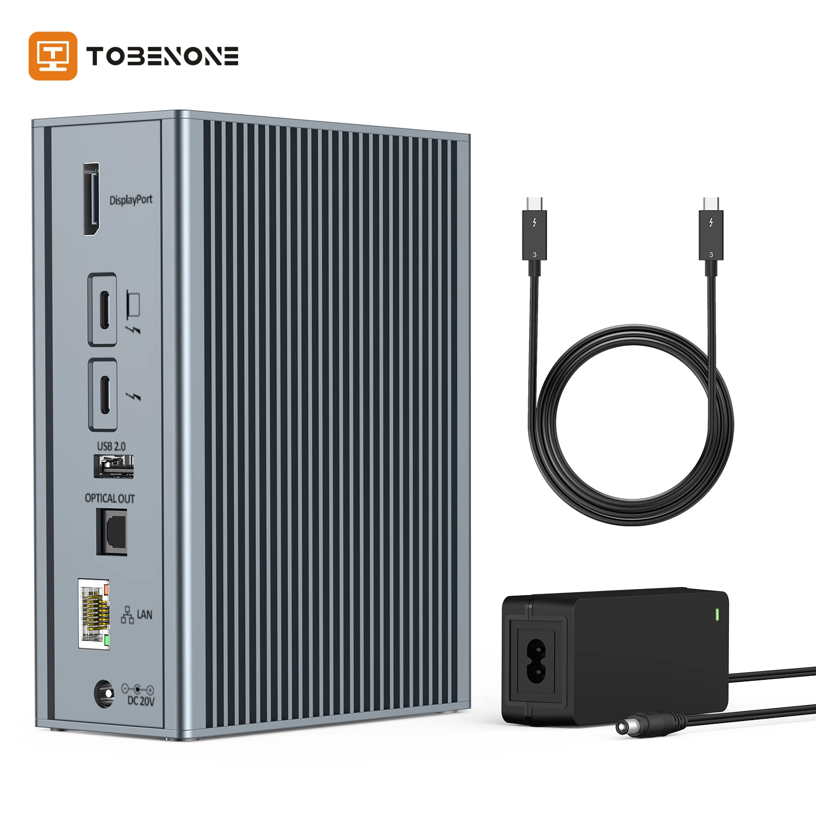 Thunderbolt 3 Docking Station 4K@60Hz/Single 5K 2 Monitor with 65W PD USB-C 3.1 LAN SD/TF for MacBook Pro/Dell/Lenovo