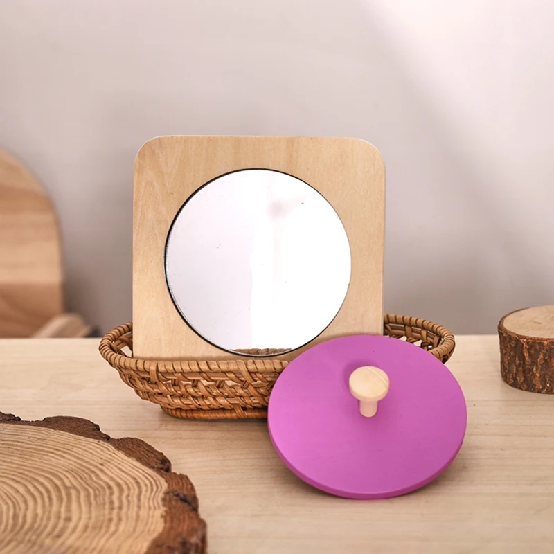 Schwarz-Weiß-Neugeborenen-Spiegels pielzeug Baby-Bauch Zeit für Babys Montessori-Entwicklung kriechen kontrast reiche Aktivität sensorisches Spielzeug – Detail 16