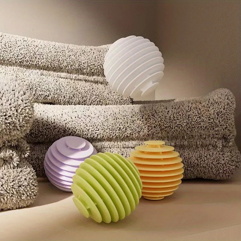 6/12pcs Silicone Magic Laundry Balls Reusable Clothes Pet Hair Catcher for Washing Machines Remover Dirt Deep Cleaning Tool 2
